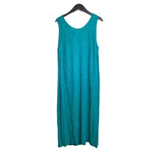 Vintage KSL Teal Dress Size 24W Sleeveless Karin Stevens Plus